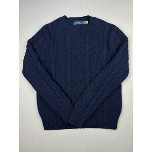 Ralph Lauren Polo Men's L Wool & Alpaca Navy Blue Preppy‎ Sweater